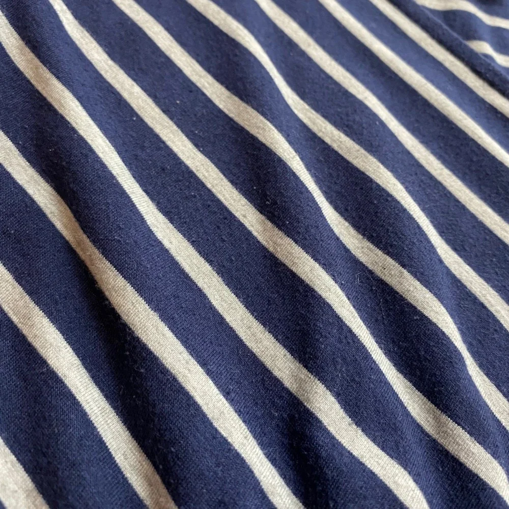 Motherhood Maternity Navy Blue White Striped Sleeveless Maxi Dress Small, Spring - Picture 3 of 6
